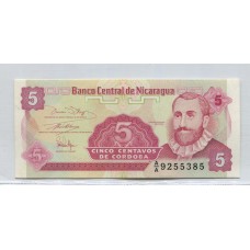 NICARAGUA 0,05 DE CORDOBA BILLETE SIN CIRCULAR, UNC